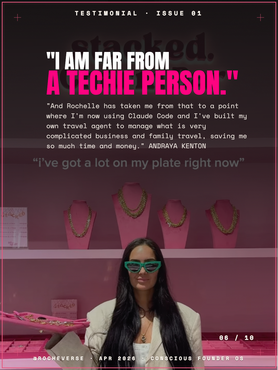 Conscious Founder OS — Testimonial slide 6